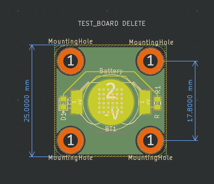 example pcb with battery diode and resistor